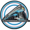 Blue Express Train - Embroidered Iron On Patch