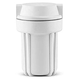 Hydronix HF2-5WHWH14, 5" White Housing with White Flat Cap For RO & Filtration Systems, 1/4" Ports