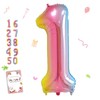 Smlpuame 40 Inch Number Balloons 0-9 Rainbow Gradient Large Number