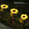 2Pcs Solar Powered LED Lamp Artificial Flower Light Garden Courtyard
