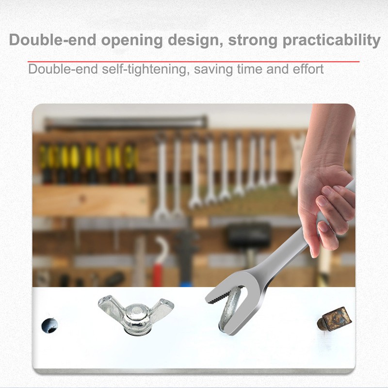 YWrench Open Double Ended Tooth Spanner Imperial SelfTightening Screw Tool
