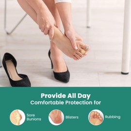 Gel Blister Bandages, Welnove 22ct Hydrocolloid Bandages for Feet, Water Resistant Blister Cushions, Blister Pads for Blister Prevention & Recovery - Toe Pack