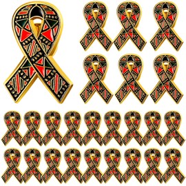 Yinkin 48 Pcs Black Heritage Awareness Lapel Pins Black History Brooch Pins African American Brooch Black History Month Label Badges for Clothes Bags Backpack Hat Jacket Decoration