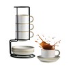 Gomakren 2.5 Ounce Espresso Cups Set of 4, Small Stackable