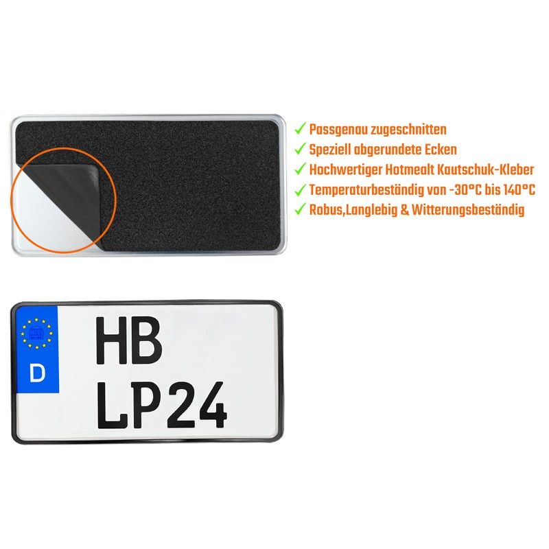 License Plate Holder 240 x 130 cm Number Plate Holder