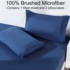YIYEA Fitted Sheet with Pillowcases, Premium Double Brushed Microfiber Fitted
