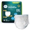 MED PRIDE Premium Disposable Adult Underwear, 12 Count, XX-Large (68"