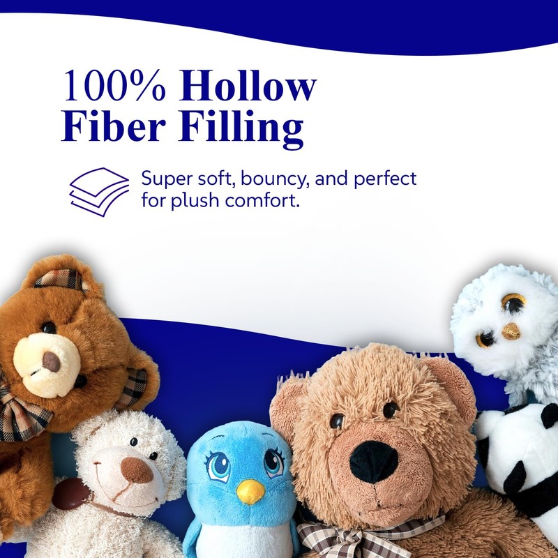 Charlotte Andersen 1KG Hollow Fibre Stuffing, High Grade Multipurpose Filling