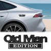 Old Man Edition Car Emblem, Pack of 2 3D Metal