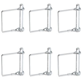 Sicherungsstift 5 x 45 MM, 6 Stück Kupplungsstift, Rechteck Splinte, Sicherungsbolzen, Rohrklappsplinte mit Rastverschluss, für Bauernhof Anhänger, Bauernhof, Garten, Silber