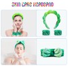 Hroevc Hroevc 4PCS Tie-Dye Spa Headband and Wristband Set for
