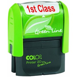 Colop Green Line Word Stamp FIRST CLASS Imprint 38x14mm Red Ref 1092704060