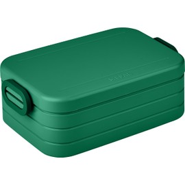 Mepal Midi Lunch Box - Lunch Box To Go - Lunch Box for 2 Sandwiches or 4 Slices of Bread - Meal Prep Box - Adult Lunch Box - Food Box with Dividers - Vivid Green