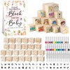117 Pcs Baby Shower Blocks to Decorate Game Kit Includes