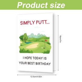 Funny Golf Birthday Card, I Hope Today Is Your Best Birthday Funny Happy Birthday Cards with Envelope Golf Birthday Greeting Card Meaningful Gifts for Men Dad Husband Boss Golfer