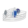 WENKO 18913100 Turbo-Loc corner shelf - fixing without drilling, Steel,