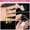 Annyswit 96 Pcs Keyring Making kit, 4 Styles Acrylic Blanks