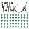 YUEYUAN 50 Pcs Hook Stops Rubber Shank Beads with 10