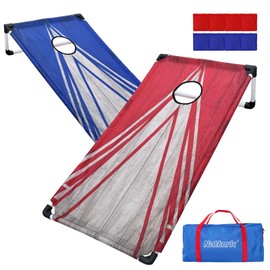Portable Corn Hole Boards Set,Corn Hole Sets with 2 Collapsible Cornhole Boards,8 Bean Bags and Carrying Bags,Perfect for Backyard, Beach, Lawn(4 x 2-feet)
