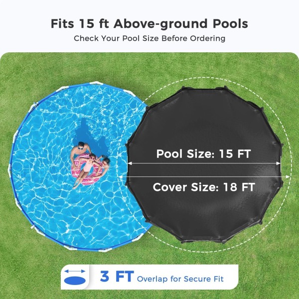 Future Way Black Round Pool Cover Winter Swimming Pool Cover
