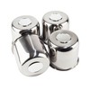 DewFlew 4Pcs 4.9" Push Through Wheel Center Caps Stainless Trailer