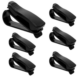 FL HUA 6 Pcs Sunglasses Holder for Car, Car Glasses Holder Sun Visor Clip Black, Car Sunglasses Holder Clip Car Dashboard Glasses Holder for Glasses, Cards and Notes