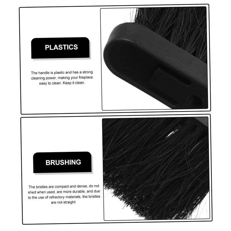 ABOOFAN 2 Pack Fireplace Brush Replacement Heads Long Handled Scrubbing