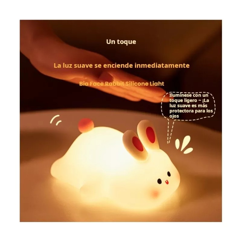generic Z Lámpara De Noche Big Face Rabbit Con Sensor
