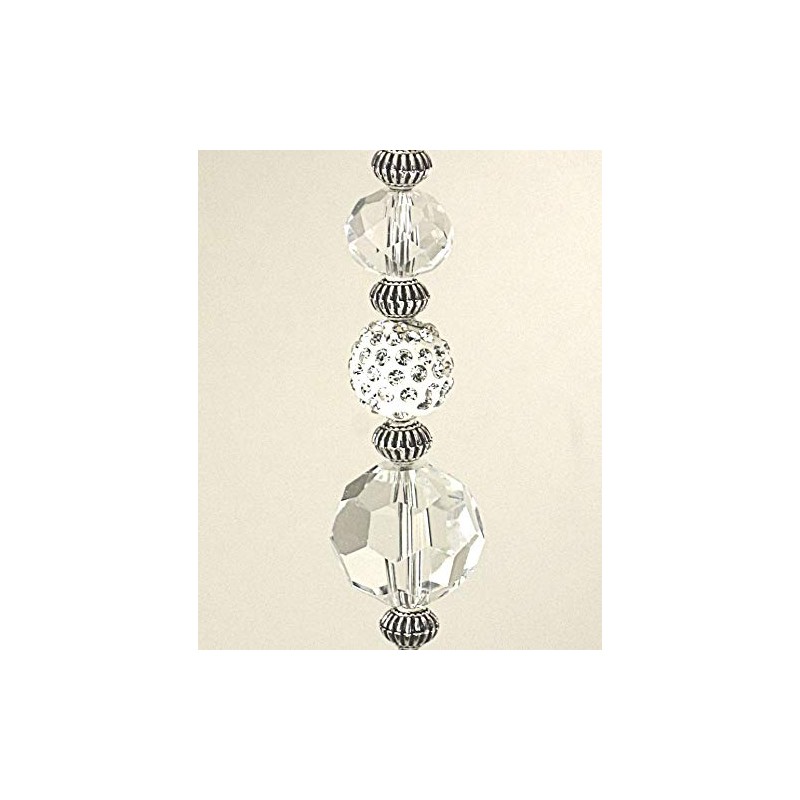 Clear Silvery Rhinestone Light Chain/Fan Pull Chain