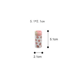 6 Pcs Kawaii Colored Cylindrical Shape 2B Pencil Erasers, Fruit Scented, Age-Resistant, Soft Flexible Rubber Jelly Erasers Cute Erasers for School Art Drawing, Sketching, Home, Office, Students, Kids