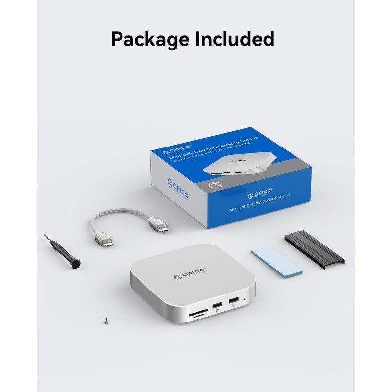 ORICO MiniLink Mac mini M4 Hub with SATA SSD Enclosure,