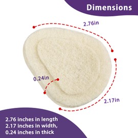 Lixinsunbu Metatarsal Felt Foot Pads, Forefoot and Sole Support Cushions for Women and Men, 8 Pairs
