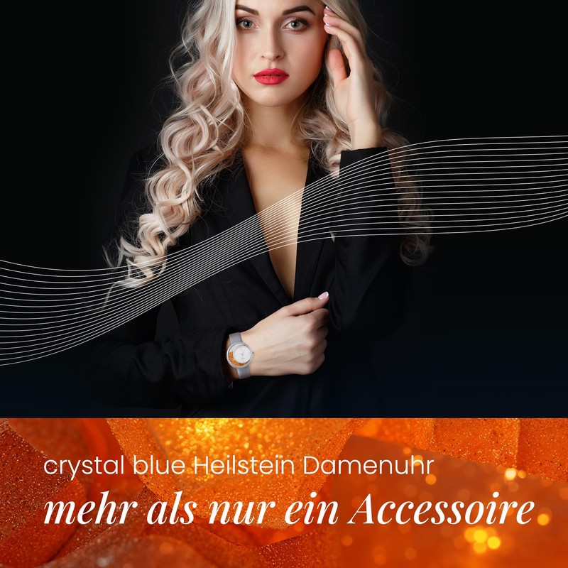 crystal blue Women's Watch Gemstone Jewellery Lapslazulli Amber Rose Quartz