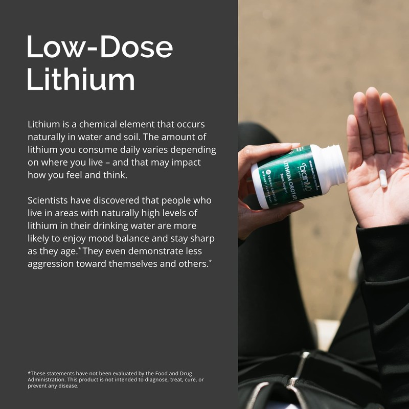 BRAINMD Dr Amen Lithium Orotate - 60 Capsules - Brain