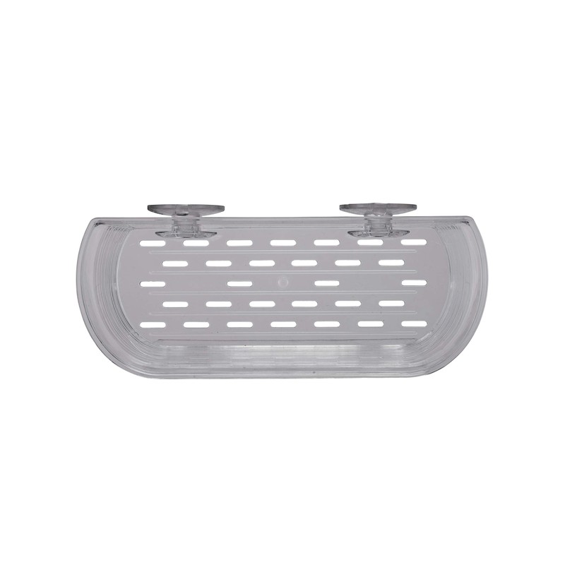 Croydex PA120632 Press 'N' Lock Suction Fit Long Basket, Silver