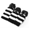 CENPEK Stripes Knitted Golf Club Head Covers 3 Piece Set