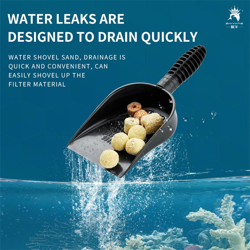 Thereisno Aquariums Gravel Sand Shovel Fish Tanks Cleaning Tool with