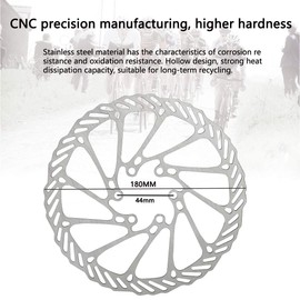 Newgoal Bicycle Brake Disc 180 mm Pack of 2 Stainless Steel Bicycle Brake Disc with 12 Screws, Disc Brake Disc Bicycle Accessories