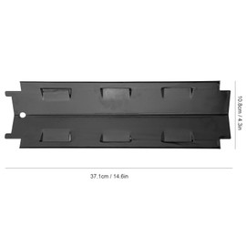 Tissting Set of 2 Grill Heat Plate 371 x 108 mm Stainless Steel Gas Heat Shield Flame Distributor BBQ Flame Plate Burner Cover for Charbroil 463230710 463320109