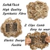 Scrunchy Updo Combs Ponytail Hair Extensions Clip in Bun Claw