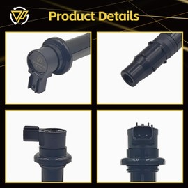 Decoropolis 4 PCS Ignition Coil Pack Fits For Yamaha YZF R1 2002-2006 YZF R6 2003-2007 FZ1 2006-2014 REPLACE F6T558 5PW-82310-00-00 5VY-82310-00-00