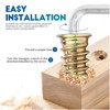 YELINTIAN 50 Pieces M6 x 15mm Threaded Inserts Nuts Zinc