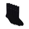 BOSS Men's Business Socks, Soft Cotton, Pack of 5, Black,
