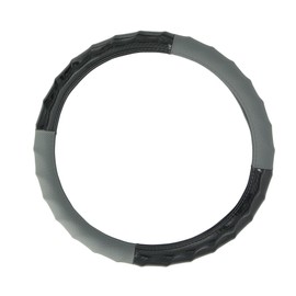 JECTAM Steering Wheel Cover for Jeep Wrangler, Car Steering Wheel Cover Universal Padded Soft Grip Non-Slip Breathable 14 1/2 to 15 inch for Jeep Accessories… (Grey)