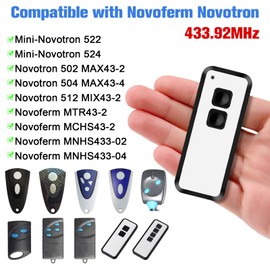pepape 433.92MHz Garage Opener Remote Replacement for Novoferm Novotron 522 502 MAX43-2 512 MIX43-2