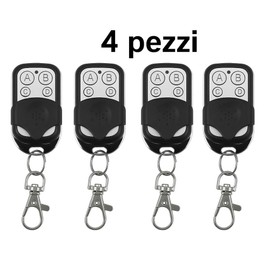 4 Remote Controls with 4 Universal Buttons Frequency 433.92 MHz for Garage and Gates