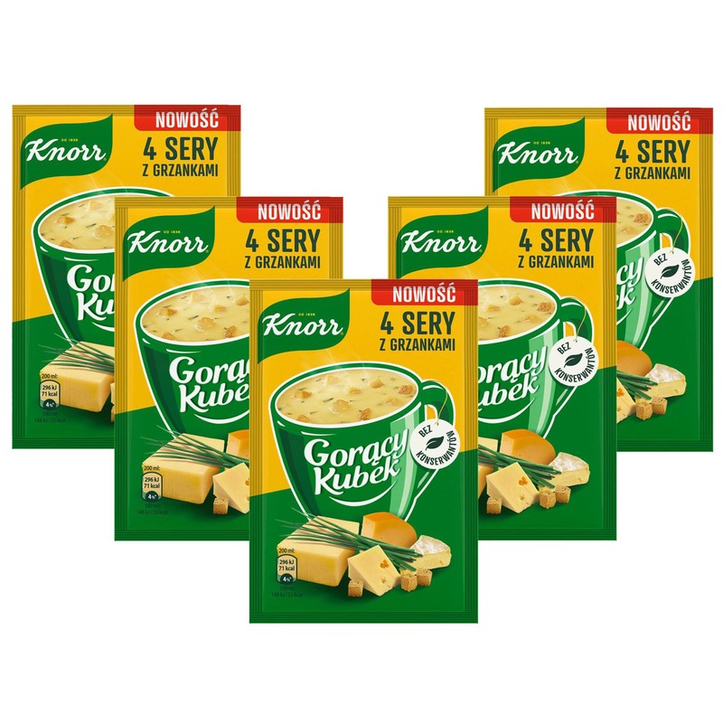 Knorr Goracy Kubek 4 Sery z Grzankami 4 Cheese Soup