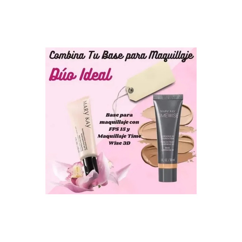 Maquillaje Líquido Mate Timewise 3d + Primer Fps15 Mary Kay