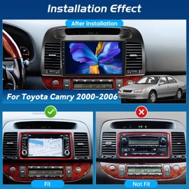 [4+64G] NHOPEEW Android Car Radio for Toyota Camry 2000-2006 - Wireless Carplay and Android Auto - 9 Inch Touchscreen Car Stereo - EQ/WiFi/GPS Navigation/SWC/Bluetooth + AHD Backup Camera