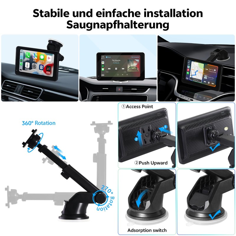 Android Car, Carplay Display 7 Inch Navigation Devices for Car